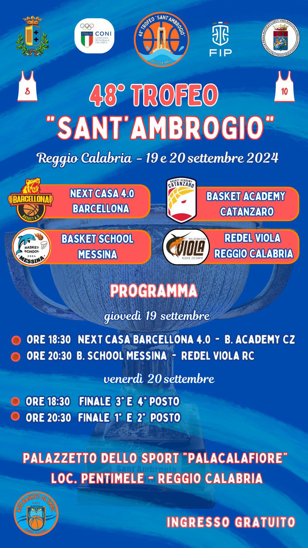 TROFEO SANT’AMBROGIO VINCE LA REDEL REGGIO CALABRIA