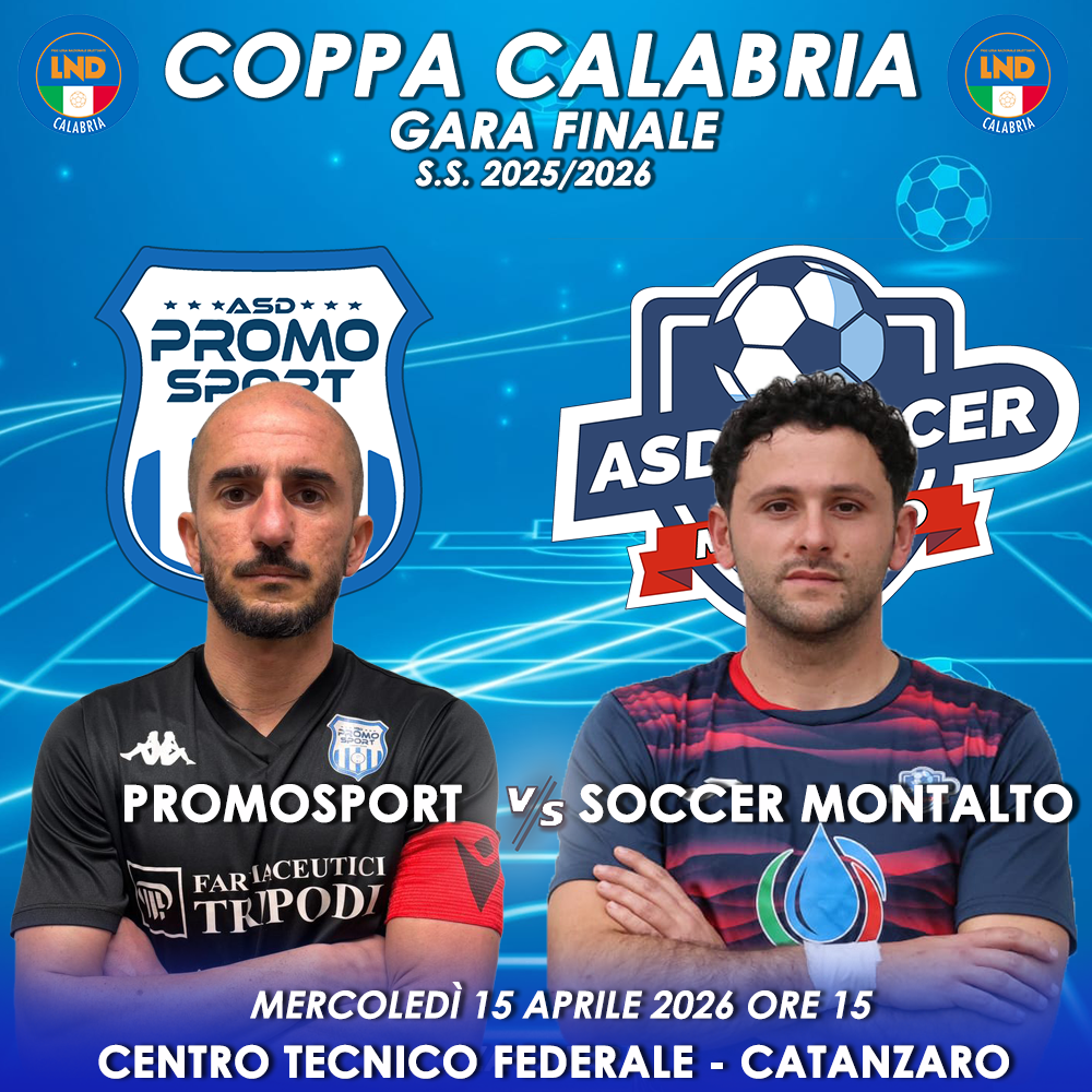Promosport Lamezia e Soccer Montalto si contendono la Coppa Calabria Prima Categoria