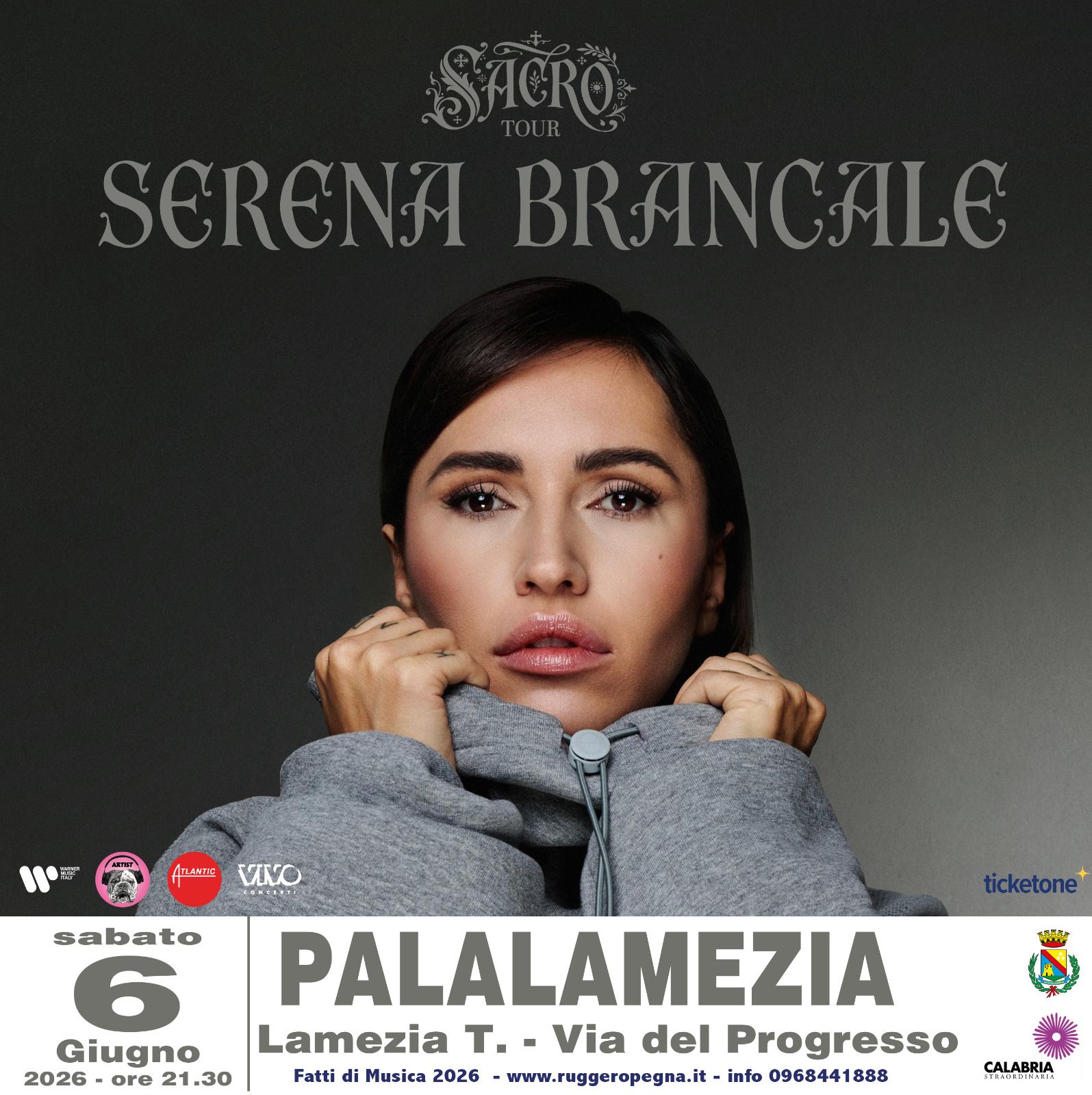 Cresce l’attesa per il concerto di Serena Brancale del 6 giugno al PalaLamezia