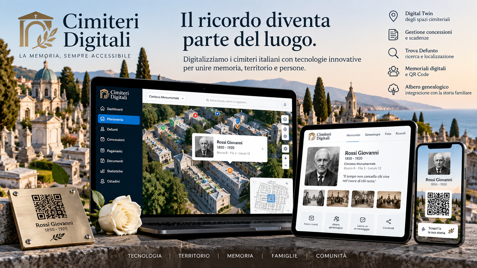 DALLA CALABRIA NASCE CIMITERI DIGITALI